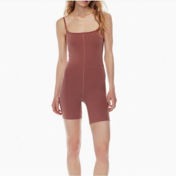 Aritzia Wilfred Free Women's Divinity 7" Cinder Pink Romper Sz 2XS - Picture 1 of 8